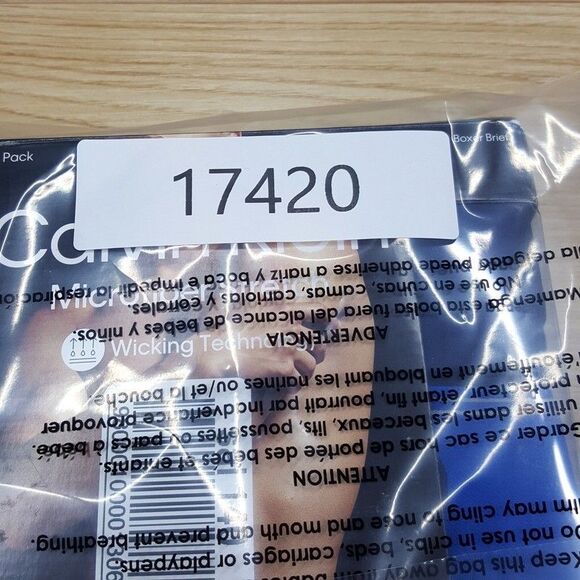 CALVIN KLEIN Boxer Brief Mens Medium Blue 3-Pack Microfiber Stretch Classic Fit - Picture 5 of 5